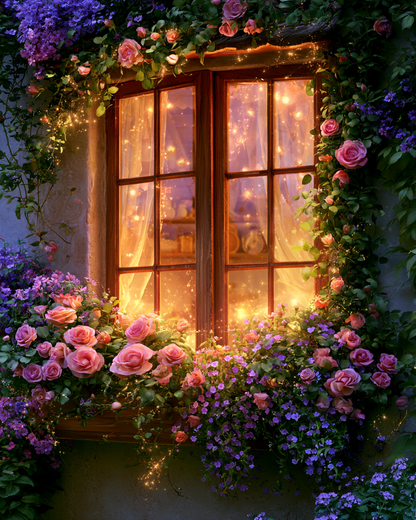 Crystal Cottage Window - Diamond Painting