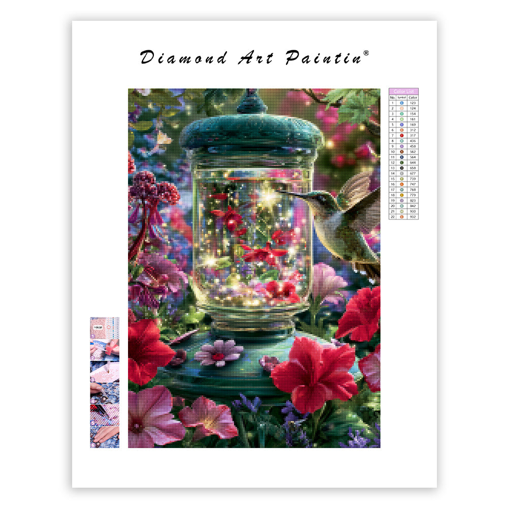 Crystal Hummingbird Feeder - Diamond Painting