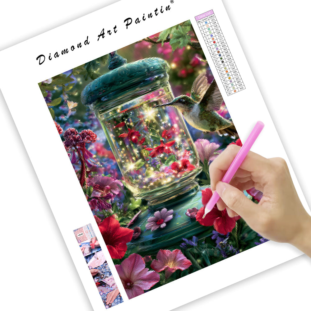 Crystal Hummingbird Feeder - Diamond Painting