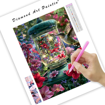 Crystal Hummingbird Feeder - Diamond Painting