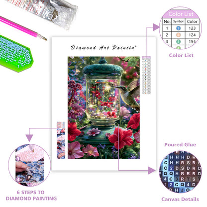 Crystal Hummingbird Feeder - Diamond Painting
