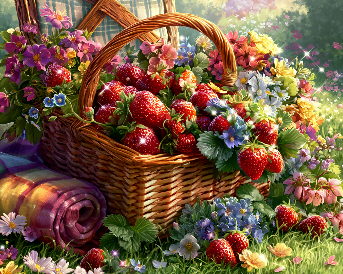 Crystal Picnic Basket - Diamond Painting