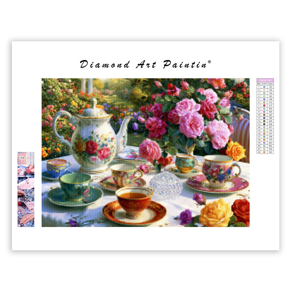 Crystal Tea Garden - Diamond Painting