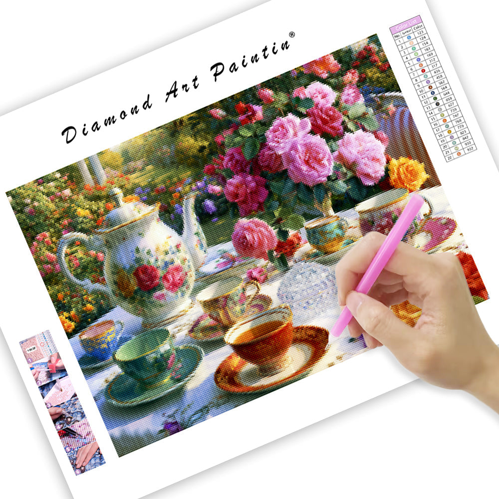 Crystal Tea Garden - Diamond Painting