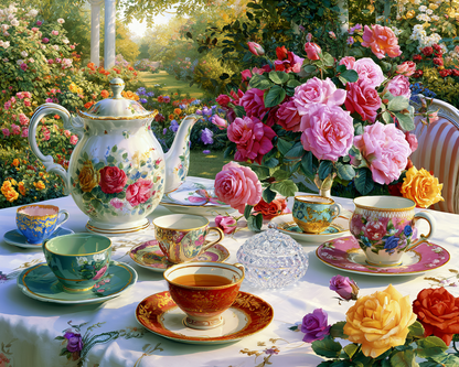 Crystal Tea Garden - Diamond Painting