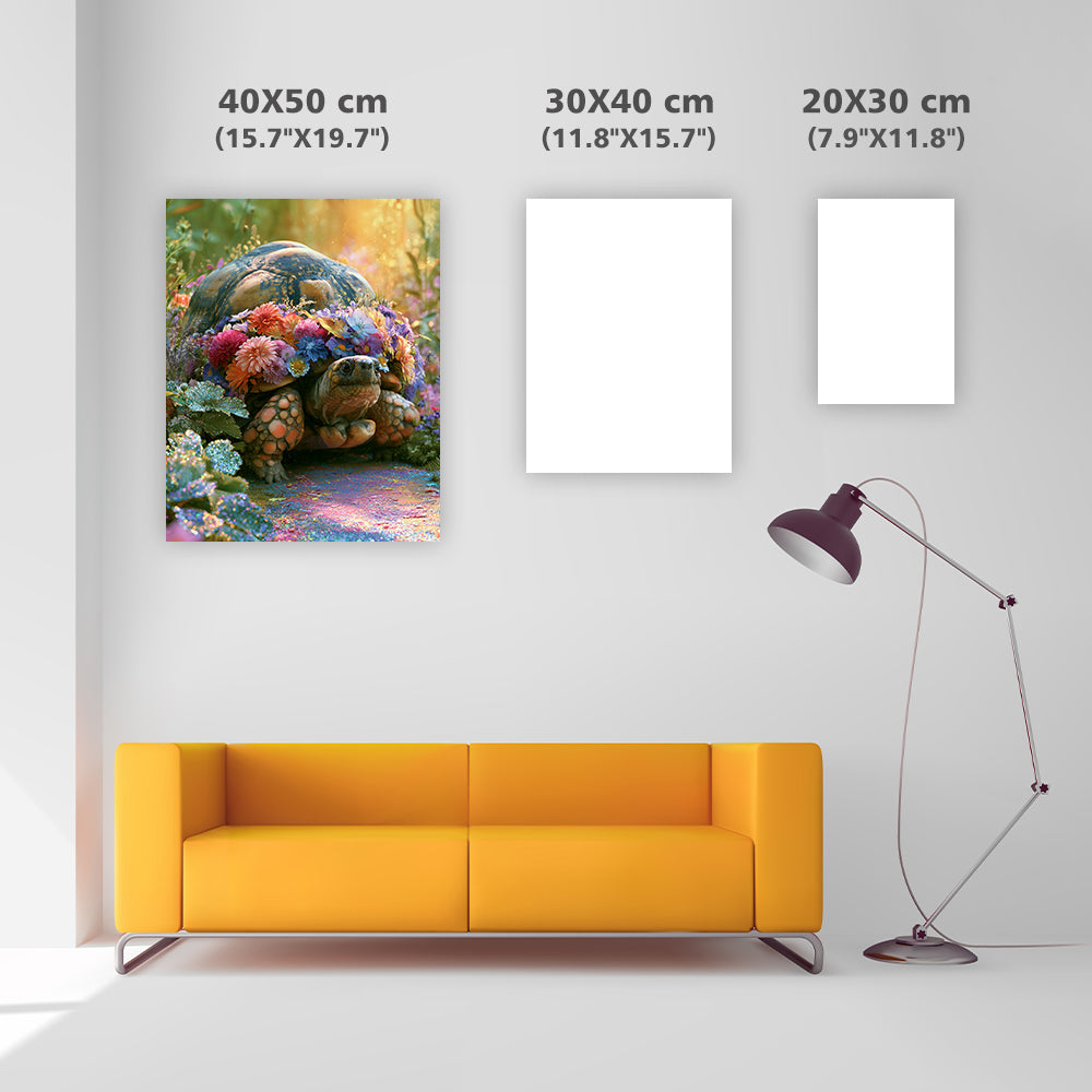 Crystal Tortoise Garden - Diamond Painting