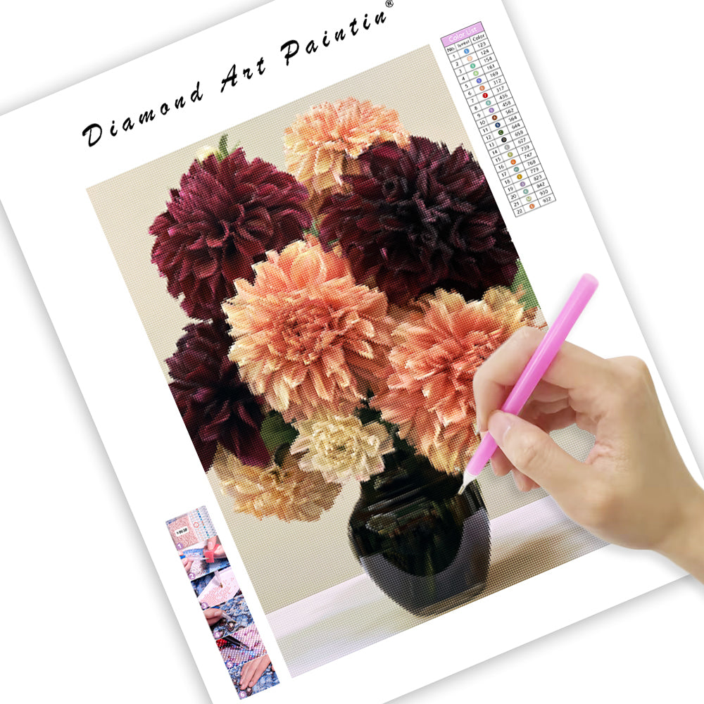 Dahlia Bouquet - Diamond Painting