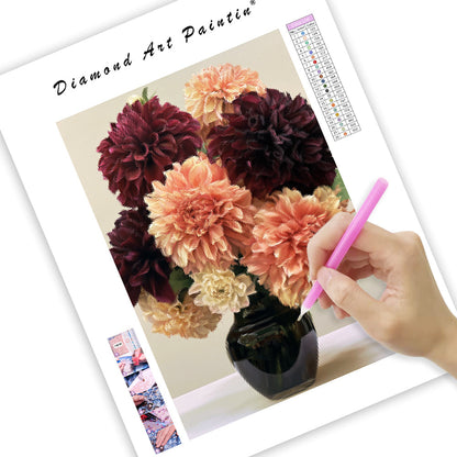 Dahlia Bouquet - Diamond Painting