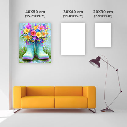 Floral Garden Boots - Diamond Painting