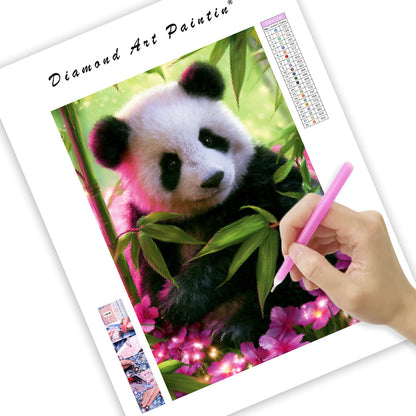 Flower Panda Light - Diamond Painting
