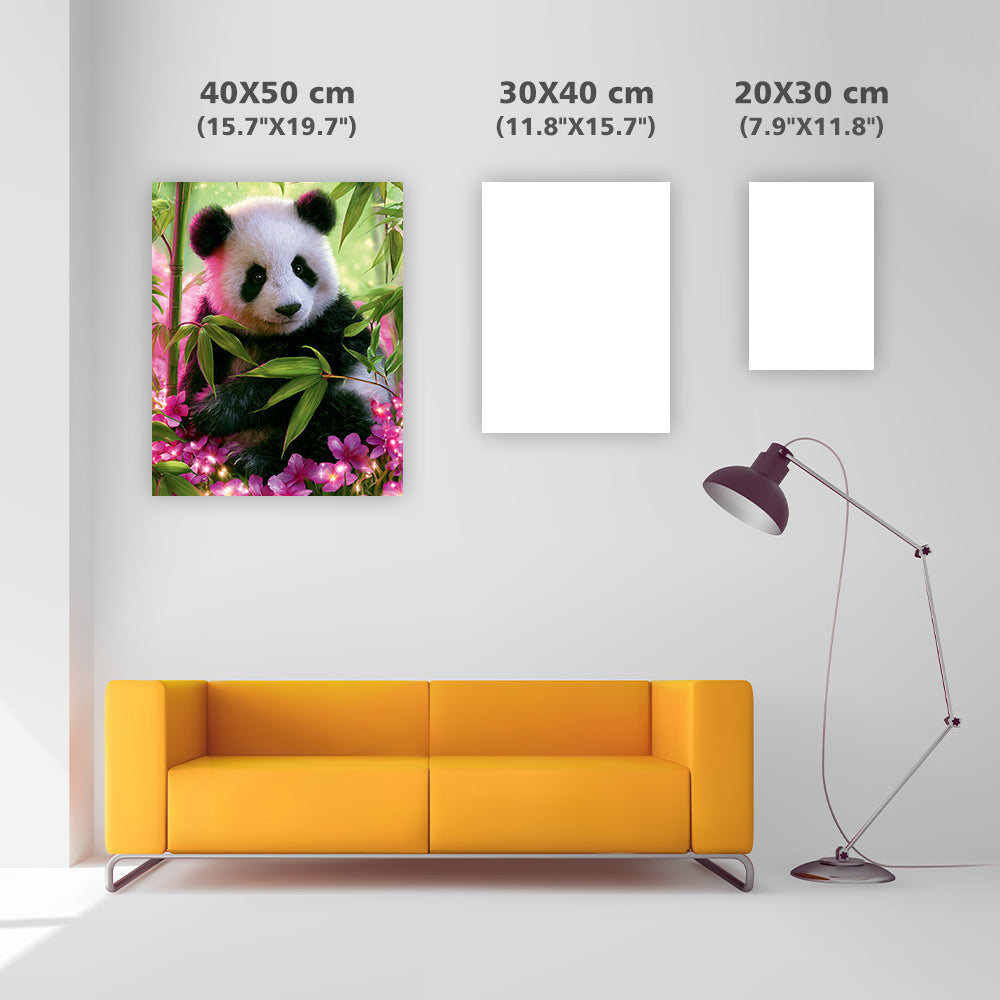 Flower Panda Light - Diamond Painting
