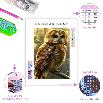 Forest Owl - Diamond Painting