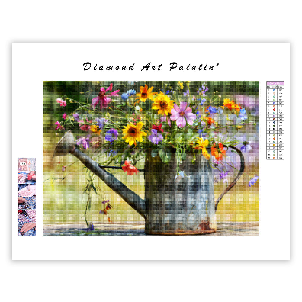 Garden Watering Can - Diamond Painting