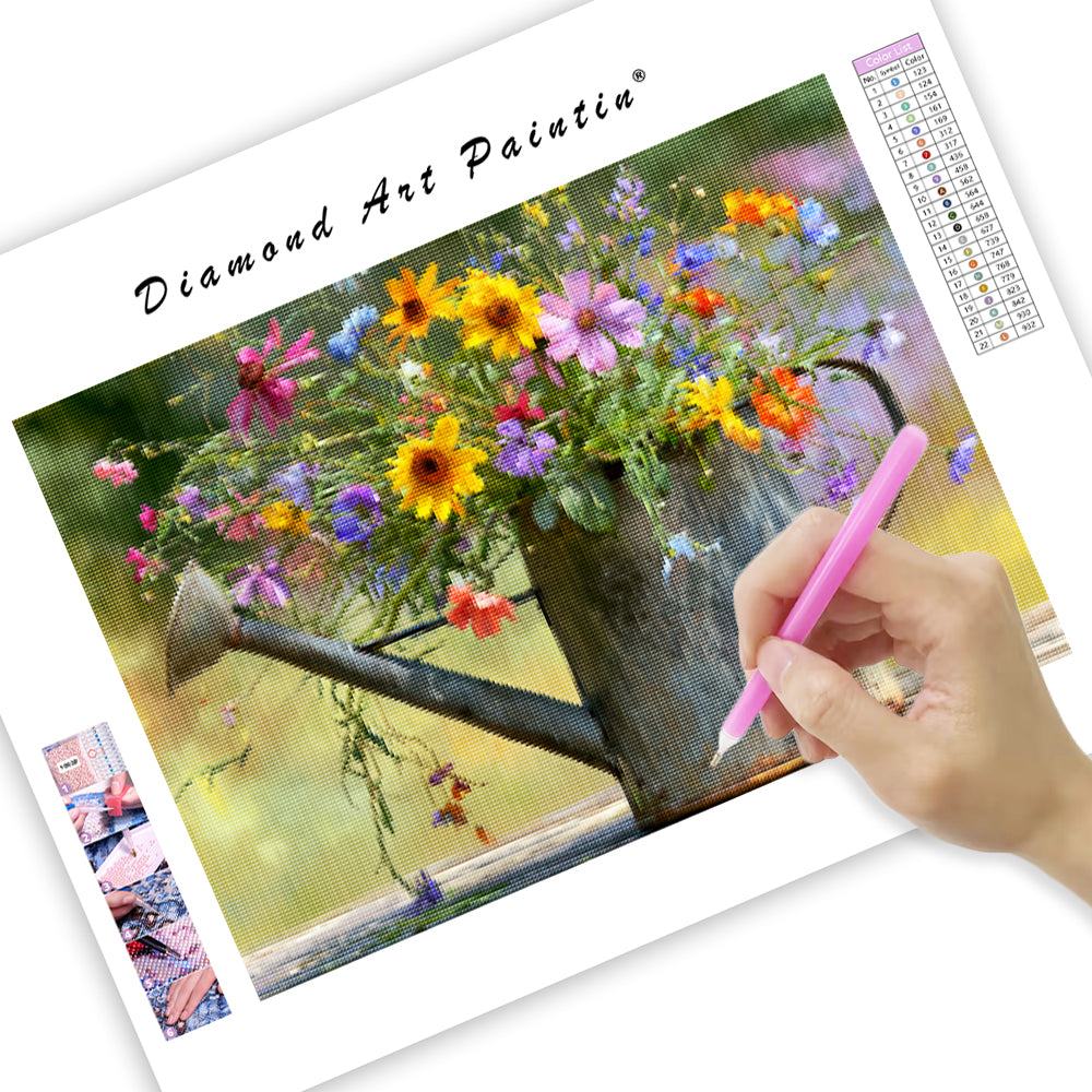 Garden Watering Can - Diamond Painting