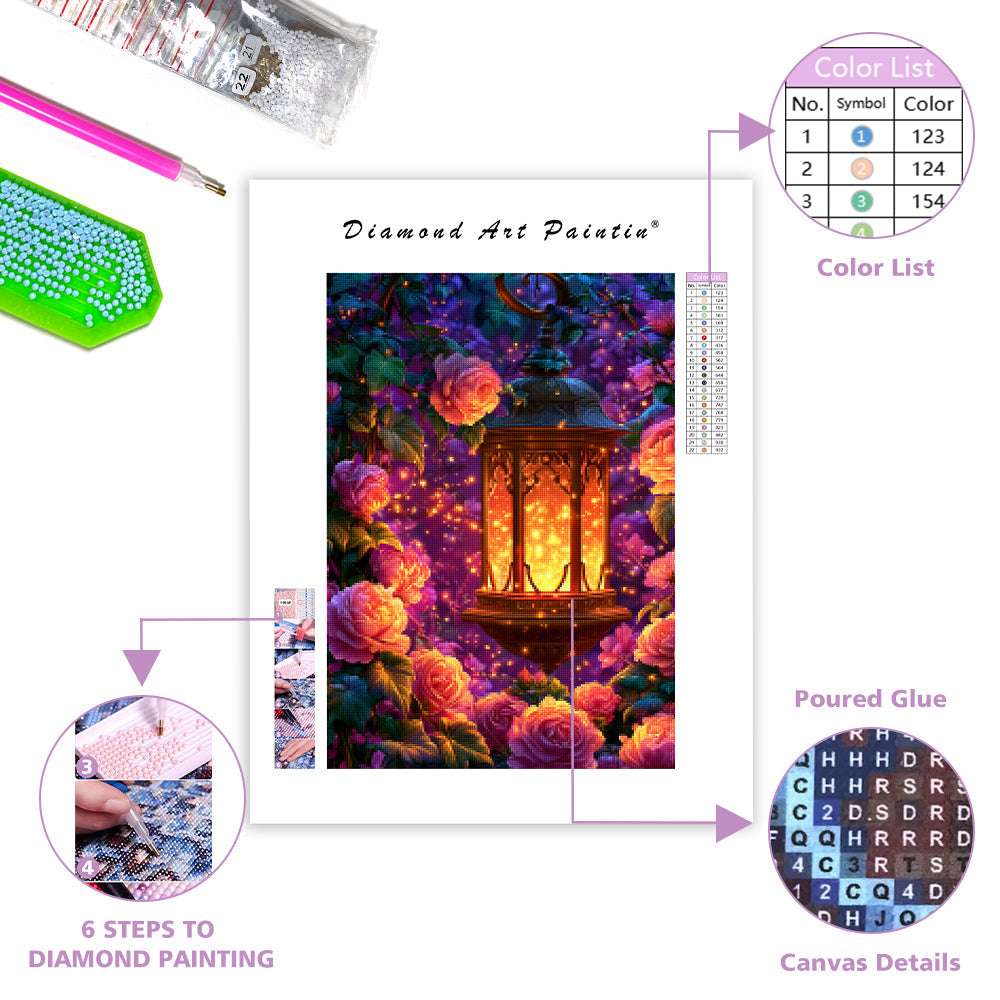 Glow Garden Lantern - Diamond Painting