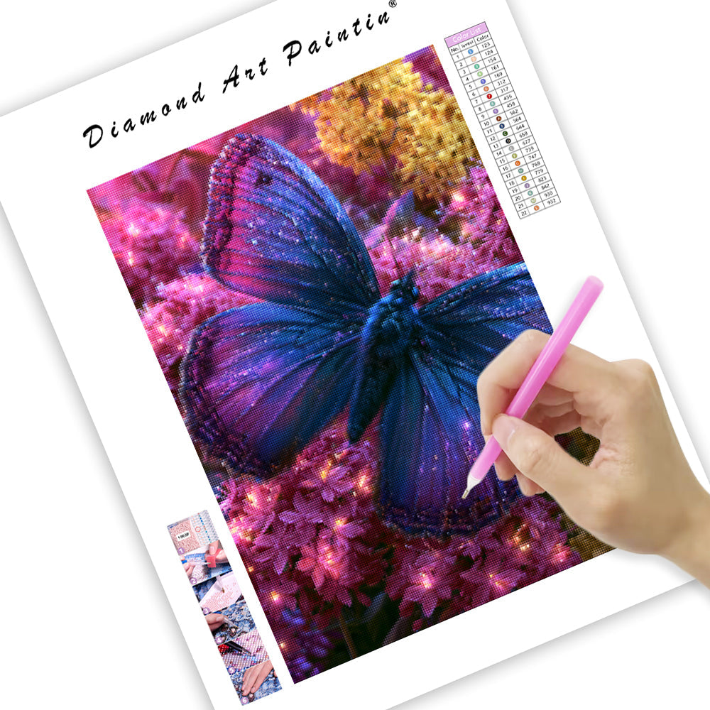 Glowing Butterfly Garden - Diamond Painting