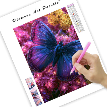 Glowing Butterfly Garden - Diamond Painting
