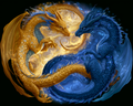 Golden Dragon Yin Yang - Diamond Painting