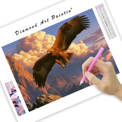Golden Eagle Sky - Diamond Painting