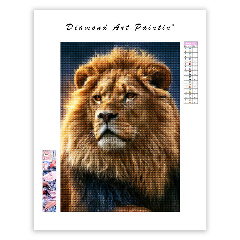 Golden Lion Spirit - Diamond Painting