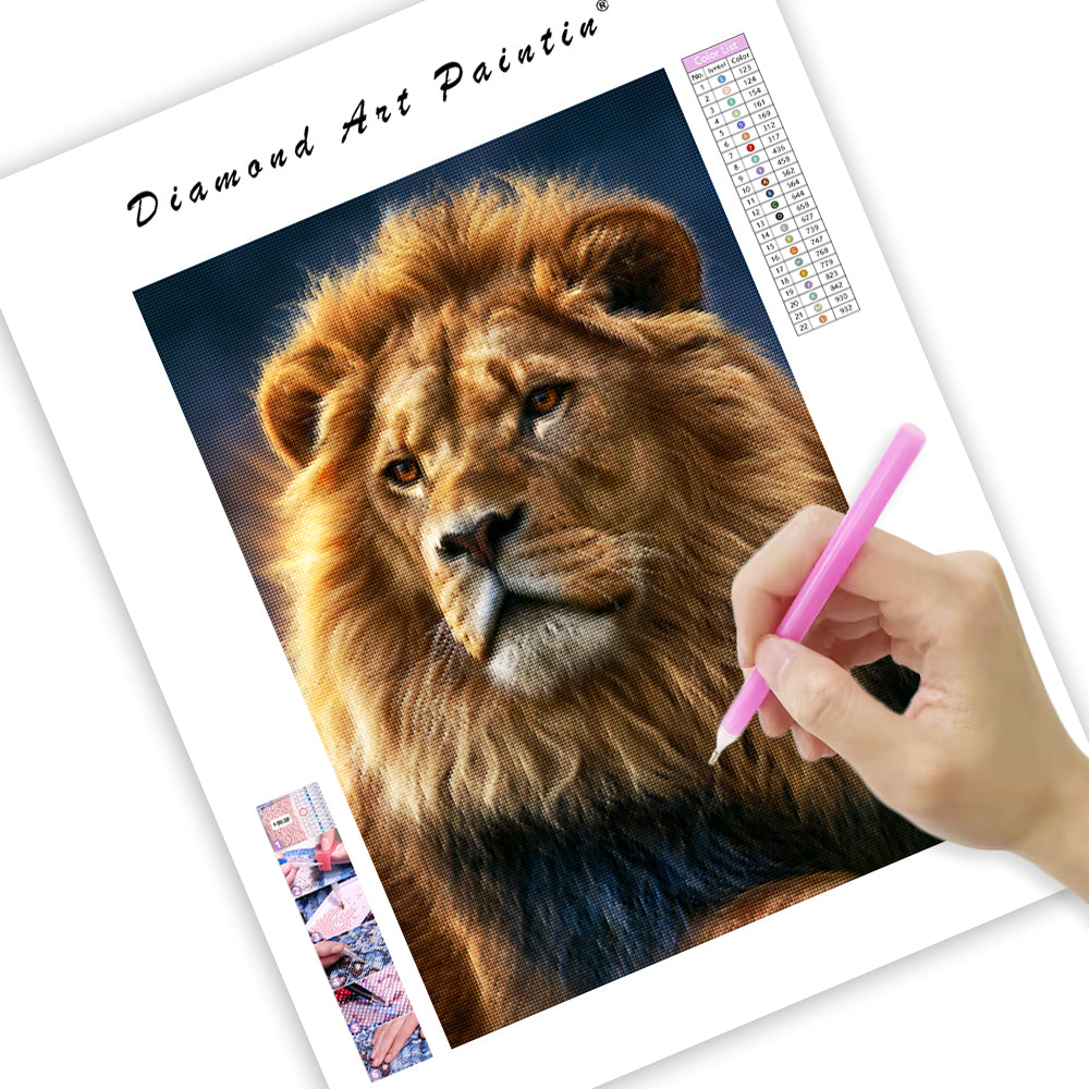 Golden Lion Spirit - Diamond Painting