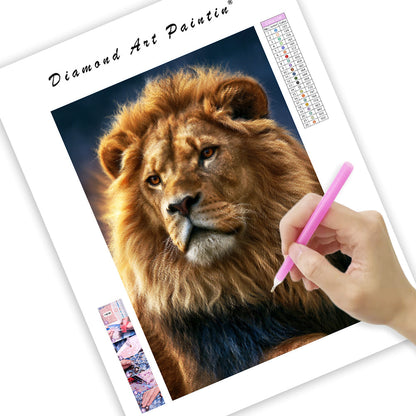Golden Lion Spirit - Diamond Painting
