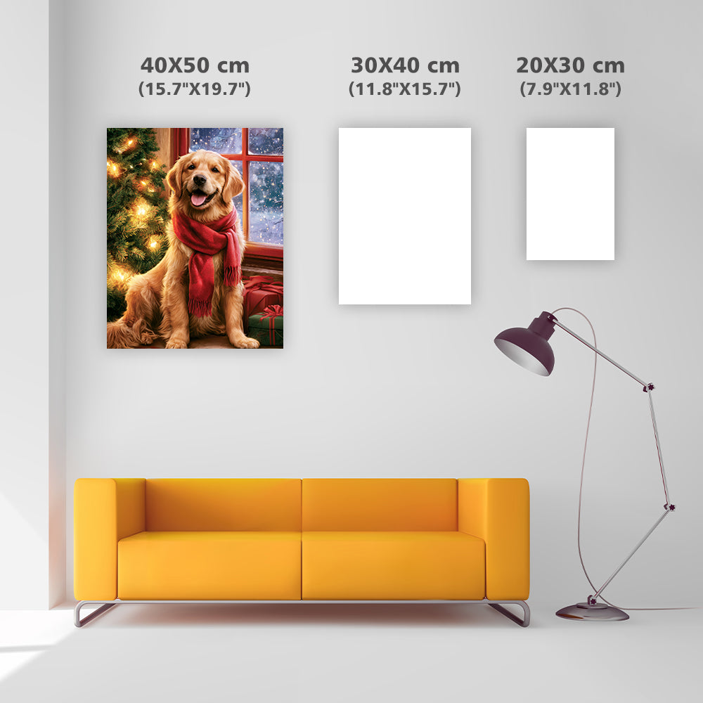 Golden Retriever Christmas - Diamond Painting