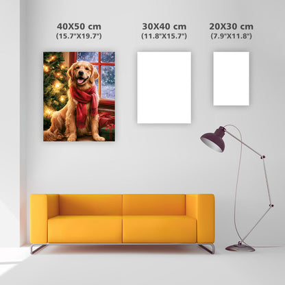 Golden Retriever Christmas - Diamond Painting