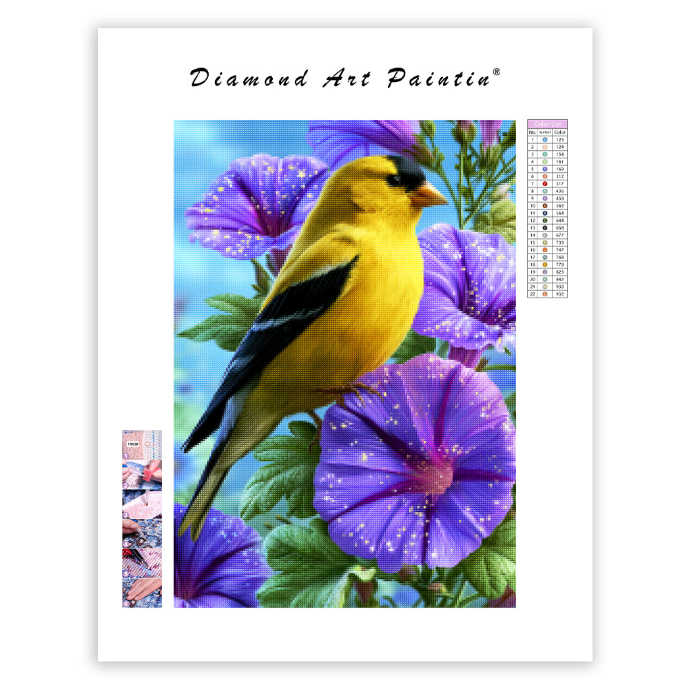 Goldfinch Morning - Diamond Painting