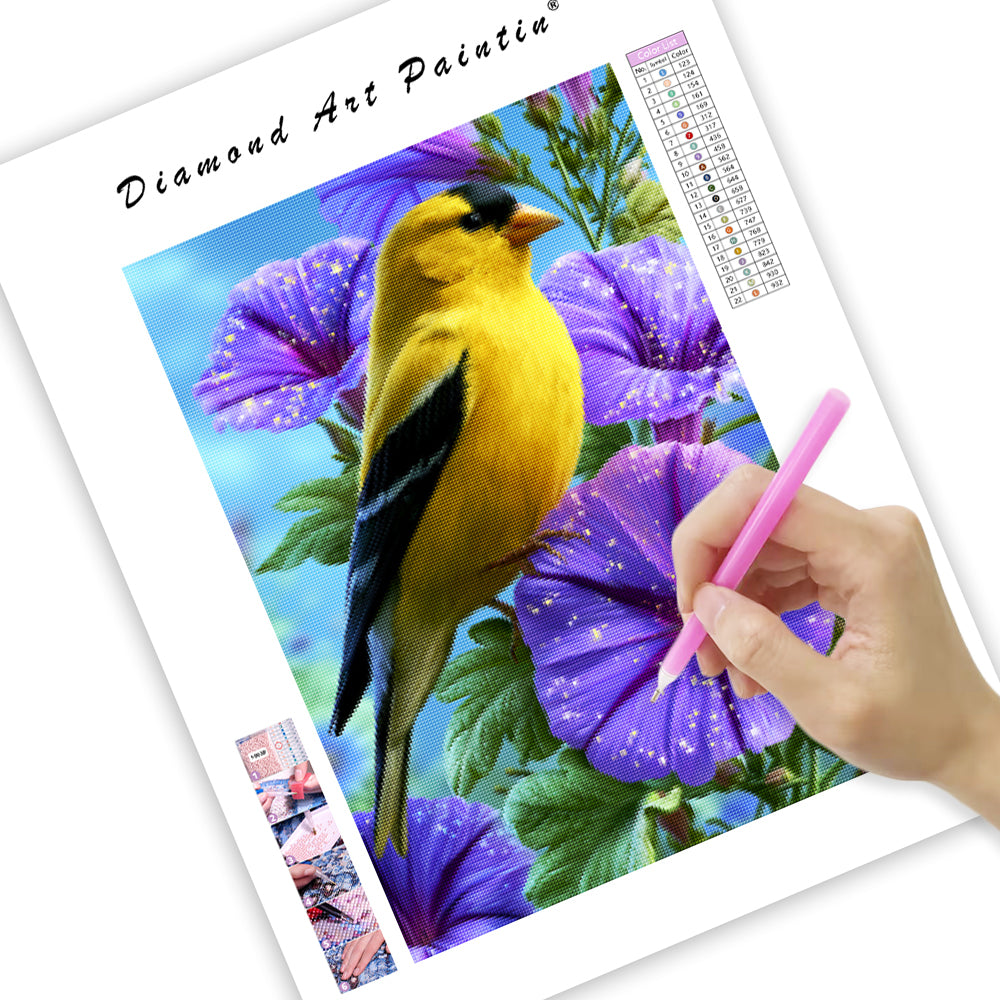 Goldfinch Morning - Diamond Painting