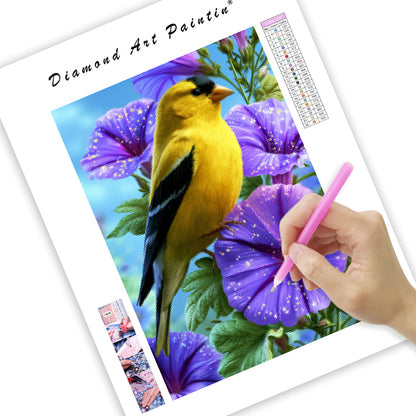 Goldfinch Morning - Diamond Painting