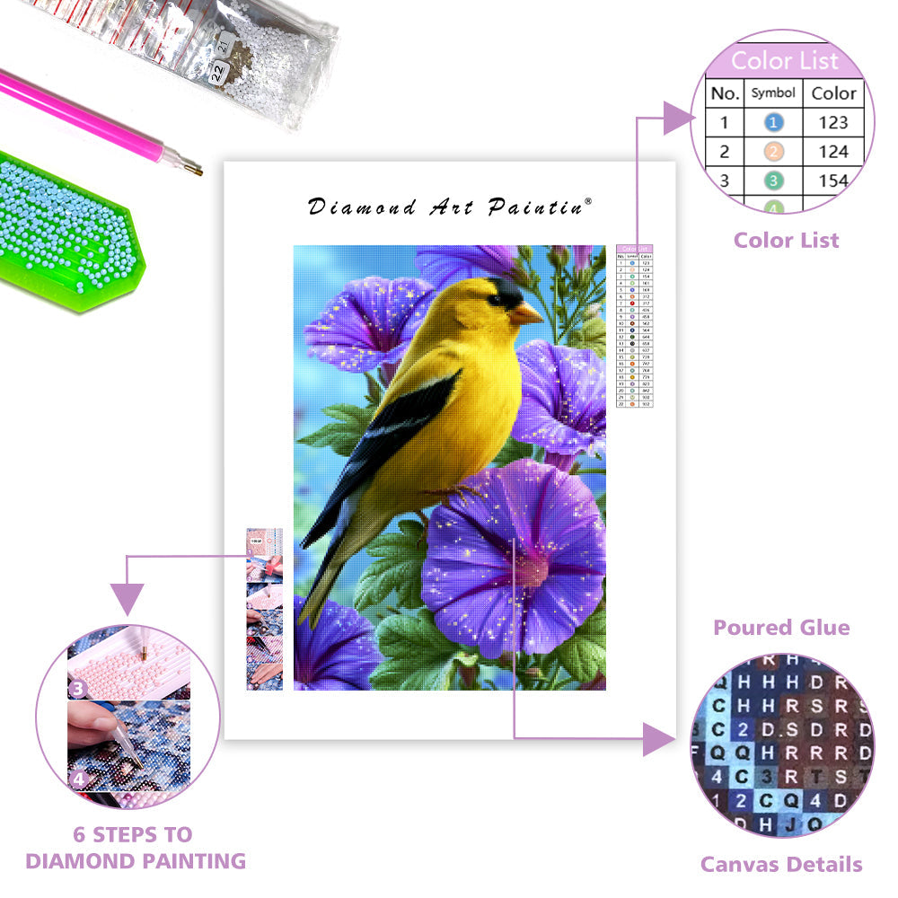 Goldfinch Morning - Diamond Painting