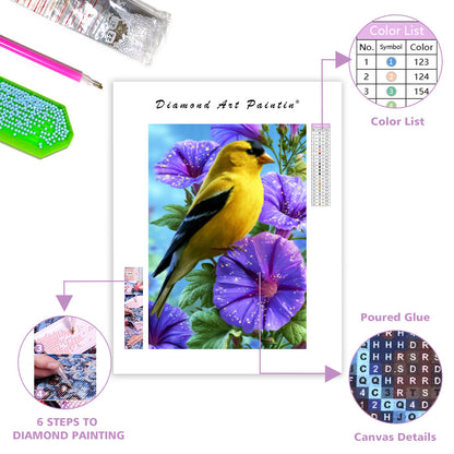 Goldfinch Morning - Diamond Painting