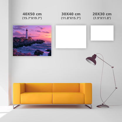 Lighthouse Sunset - Diamond Painting