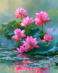 Lotus Serenity - Diamond Painting