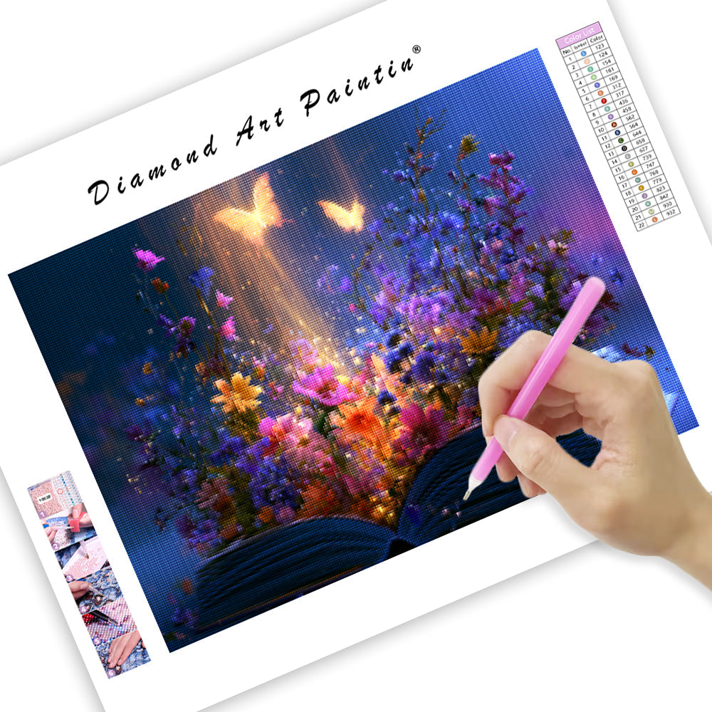 Magic Book Garden - Diamond Painting