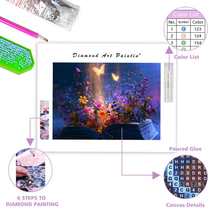 Magic Book Garden - Diamond Painting