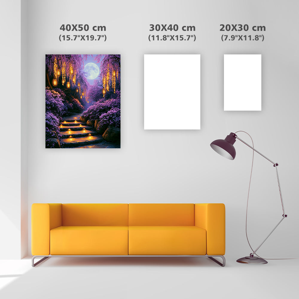 Moon Lantern Garden - Diamond Painting