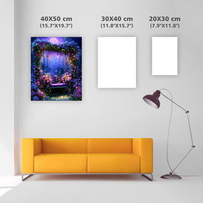 Moonlit Garden Swing - Diamond Painting