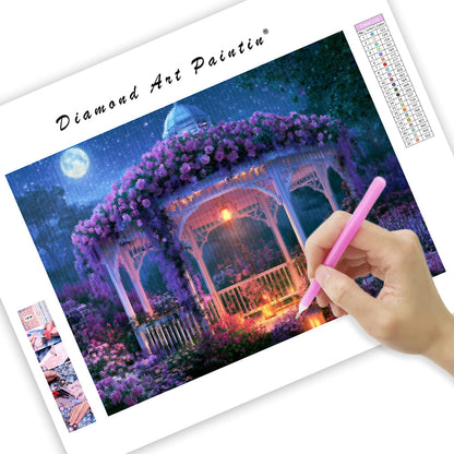 Moonlit Gazebo - Diamond Painting