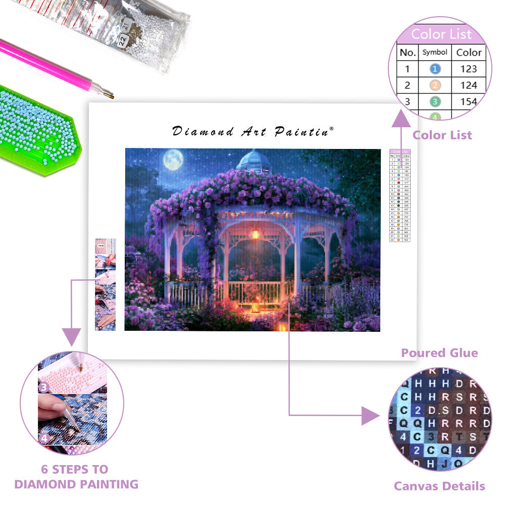 Moonlit Gazebo - Diamond Painting