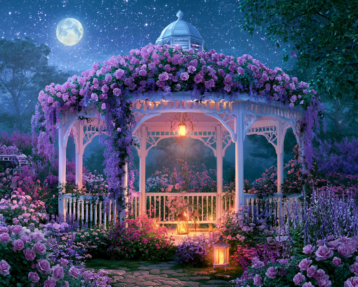 Moonlit Gazebo - Diamond Painting