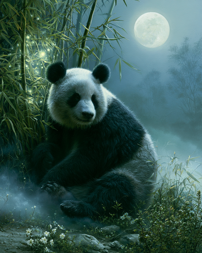 Moonlit Panda - Diamond Painting