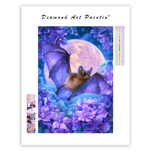 Moonstone Bat - Diamond Painting