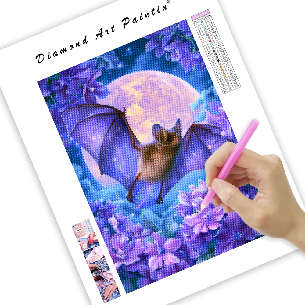 Moonstone Bat - Diamond Painting
