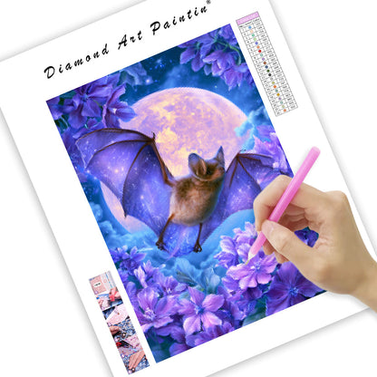 Moonstone Bat - Diamond Painting