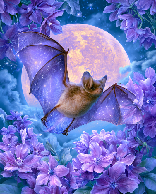 Moonstone Bat - Diamond Painting
