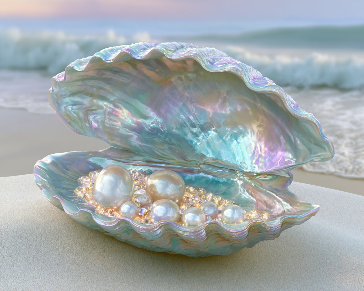 Opal Shell Treasure - Diamond Painting