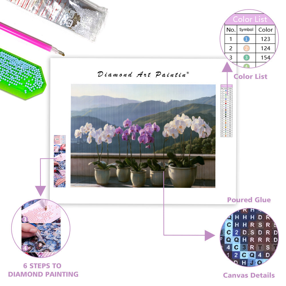 Orchid Terrace - Diamond Painting