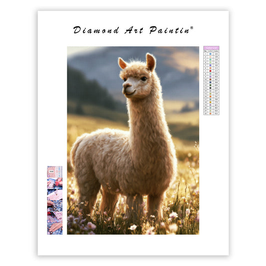 Peaceful Alpaca - Diamond Painting